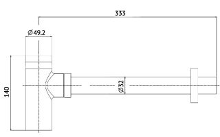 Сифон для раковины AQUAme AQM7010GM металл